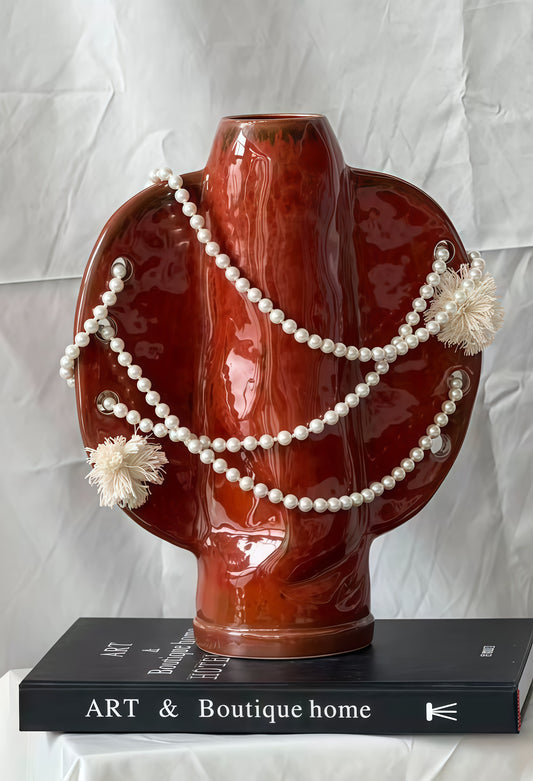 Velvet Ember Artisan Vase