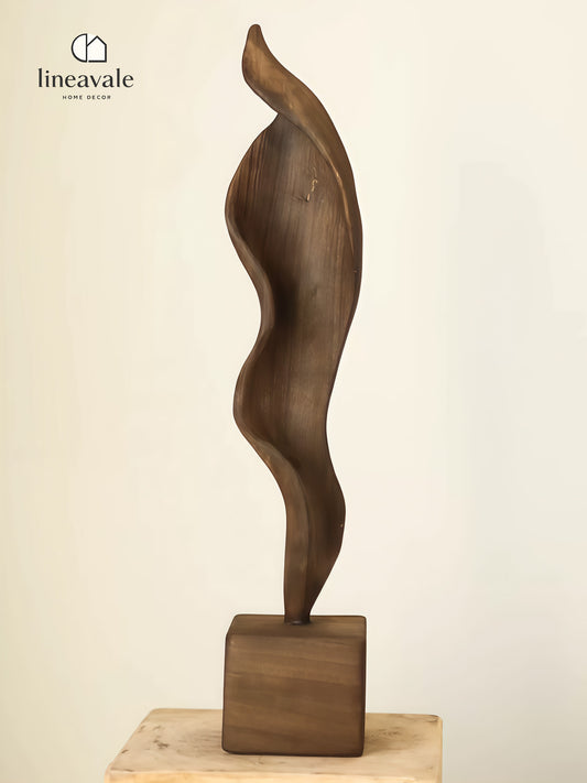 Eclipse Drift Abstract Wood Sculpture