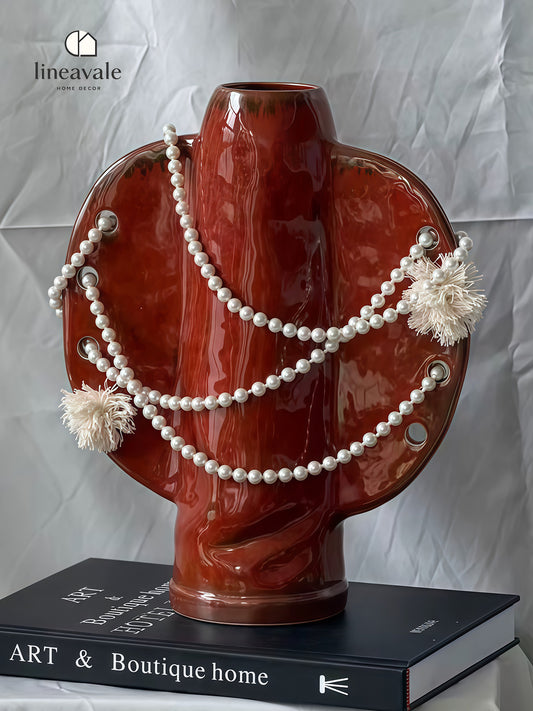 Velvet Ember Artisan Vase