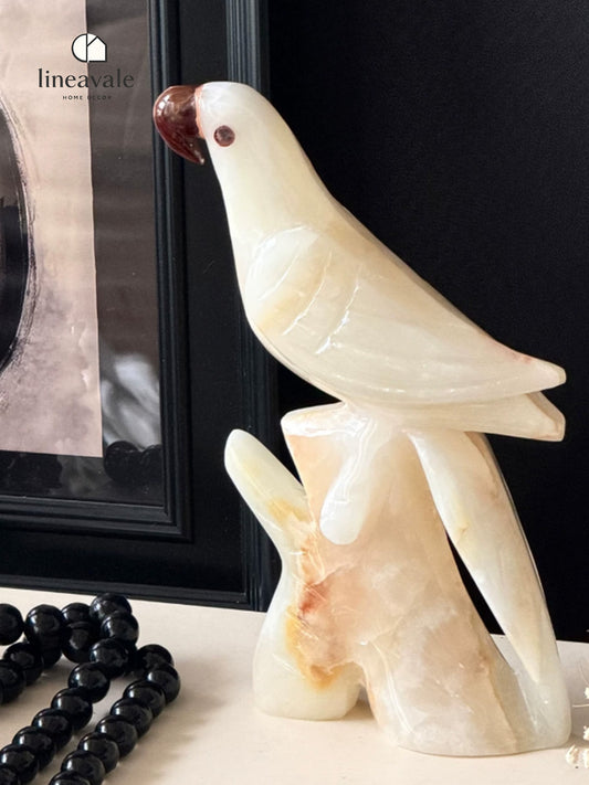 Jade Parrot Riviera Sculpture