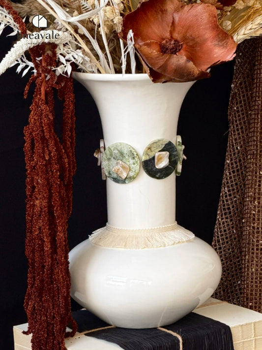 Frozen Jade Artisan Ceramic Vase