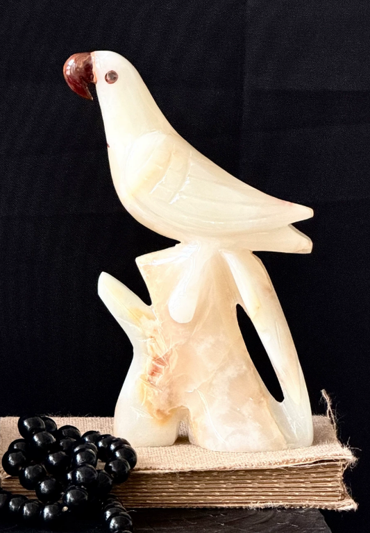 Jade Parrot Riviera Sculpture