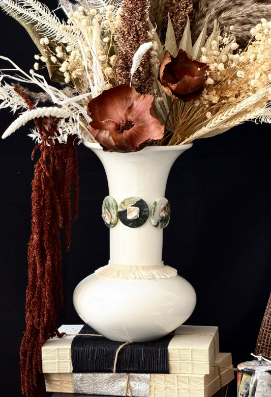 Frozen Jade Artisan Ceramic Vase